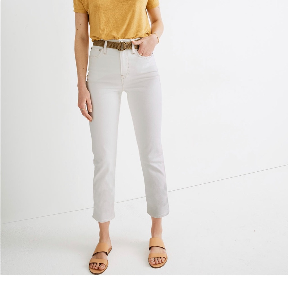 Madewell classic straight white jeans 28 Tall